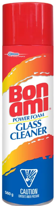 Bon Ami Glass Cleaner – Aerosol Formula, 560 g Cans (Case of 12, SC Johnson 0-00-62300-31263-4)