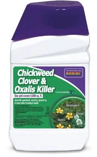Bonide 061 Chickweed, Clover & Oxalis Killer – 16 oz Concentrate Herbicide for Targeted Broadleaf Weed Control