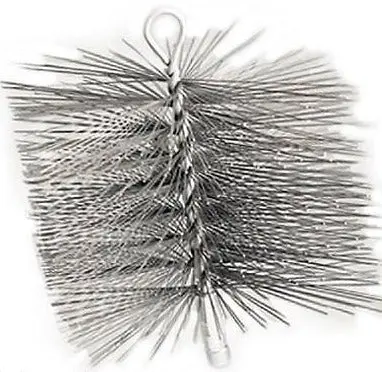 BR0302 Premium Square Chimney Brush – 12″ x 12″, Single-Spiral Wire Design, Heavy-Duty Cleaning Tool