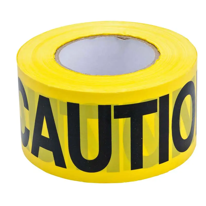 Brady Caution Barricade Tape – 3″ × 200′, Yellow/Black Safety Warning Strip (Model 91212)