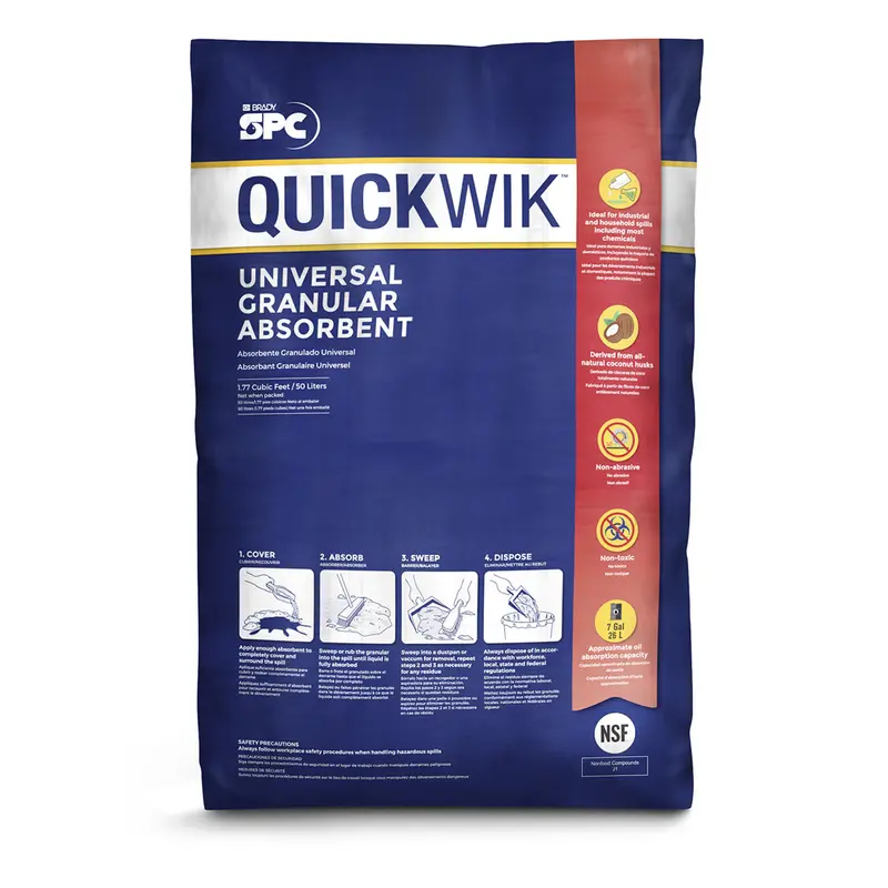 Brady QUICKWIK Universal Granular Absorbent – 20 lb Bags (Pallet of 24)