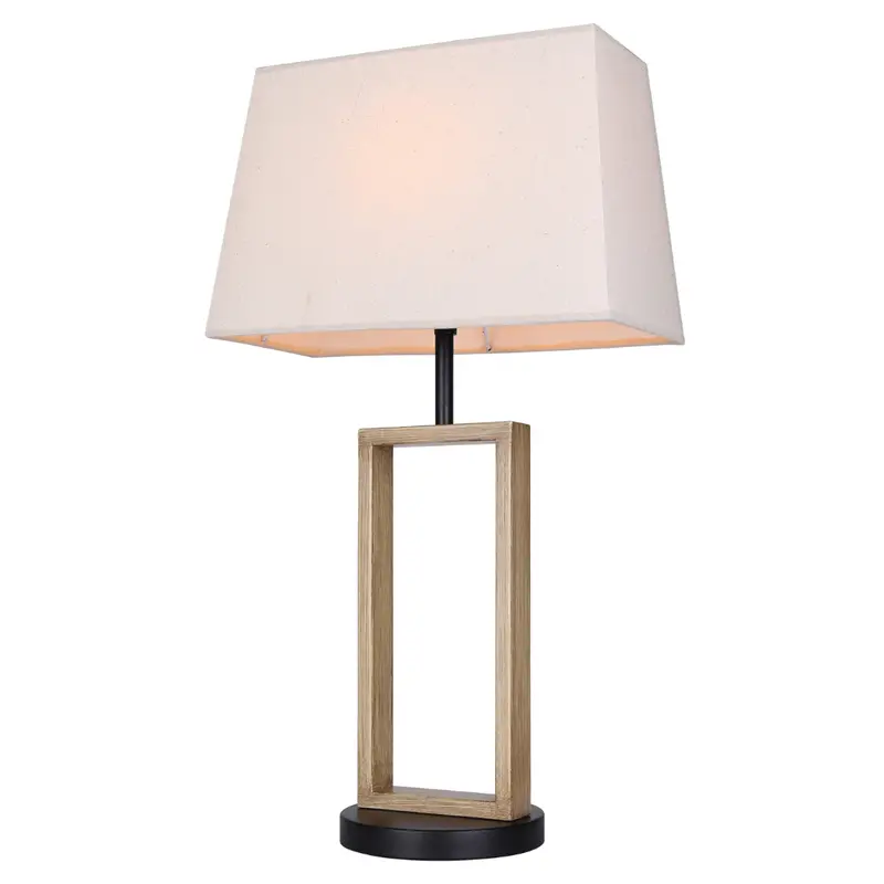 BURKE Dual-Tone Table Lamp – Matte Black and Brushed Brown Finish, Canarm ITL2141B26BKB