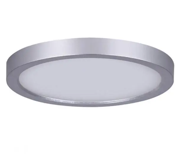 Canarm 15″ Brushed Nickel Round Flush-Mount LED Disc