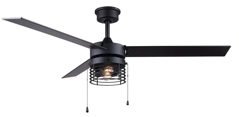 Canarm ALDER 52-Inch Ceiling Fan – Modern Black Finish – CF52ALD3BK