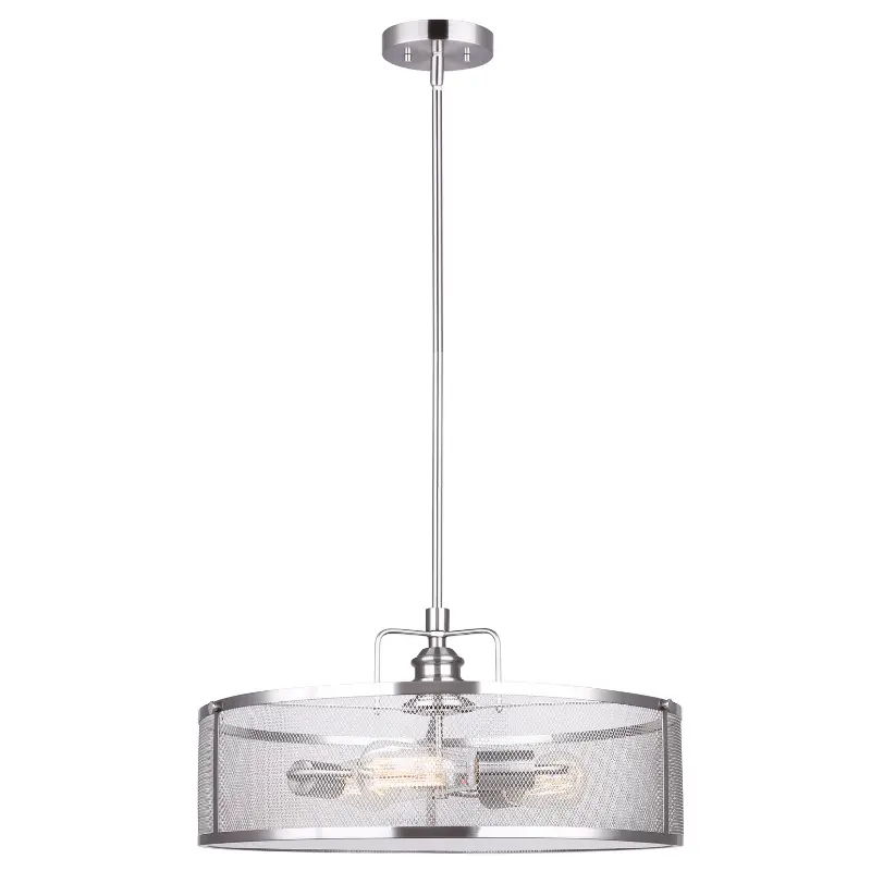 Canarm BECKETT 3-Light Brushed Nickel Chandelier – Modern Transitional Style – ICH626A03BN20
