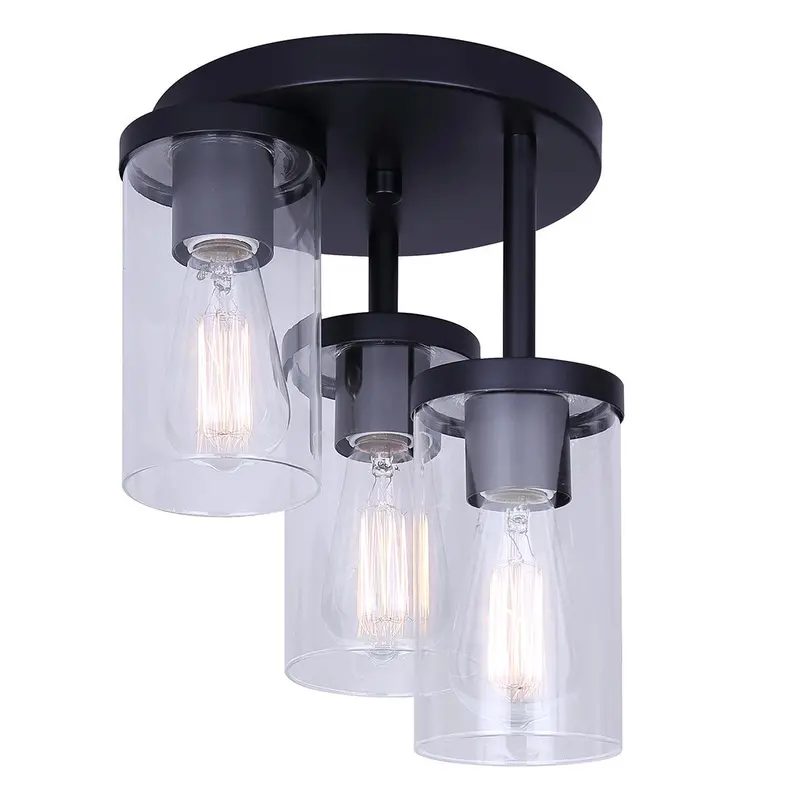 Canarm BRITTON Semi-Flush Mount Light – ISF1234A03, Contemporary Ceiling Fixture