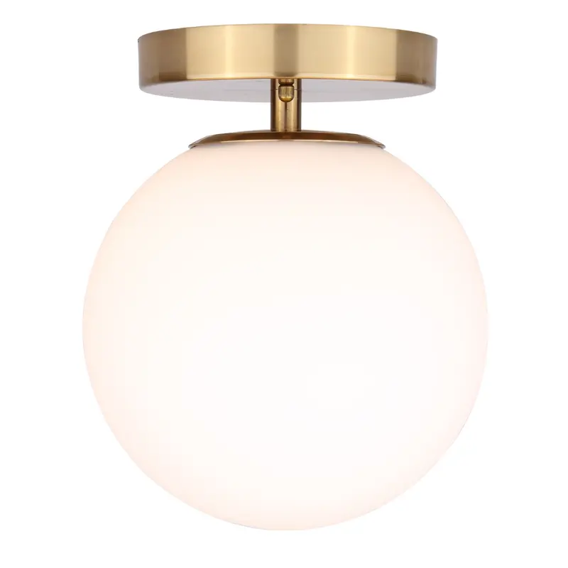 Canarm Camilo 8-inch LED Flush Mount in Gold with Flat Opal Glass – IFM1029A08GD-FO
