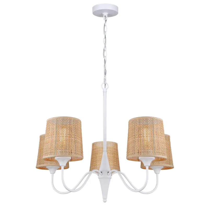 Canarm Daisy White Chandelier with Elegant Silhouette – ICH2194B05WH