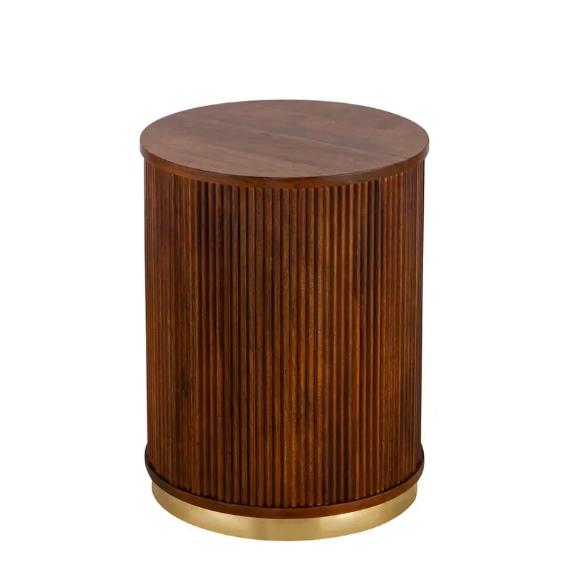 Canarm Delaney Side Table – Industrial-Chic Metal & Wood, AF060124-07