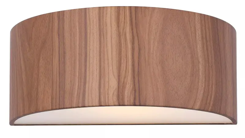 Canarm DEXTER Faux Wood Wall Sconce – 13″ Wide, Realistic Wood Texture, IWL318A13BKW