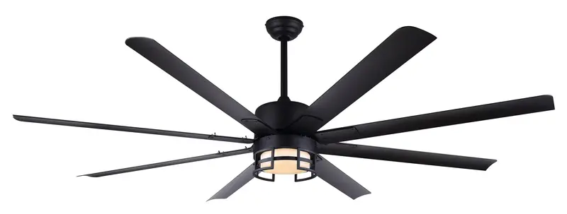 Canarm EZRA 72-Inch Large-Diameter Ceiling Fan – Black Finish – CP72EZR8BK