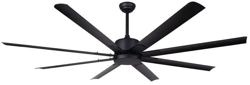 Canarm EZRA Outdoor Ceiling Fan – 72″ Blade Span, Non-Light Version (CP72EZR8BK-NLW)