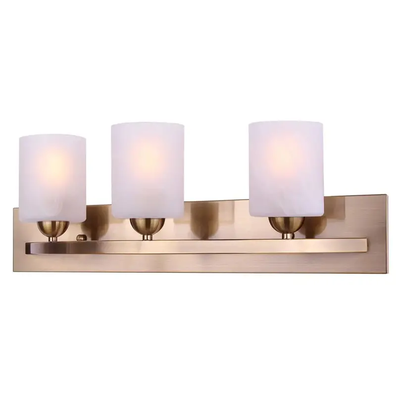 Canarm Hampton Vanity Light Fixture – Modern 3-Light Bath Bar (IVL370A03GD-AL)