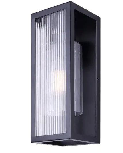 Canarm HARDY Black Outdoor Wall Light – IOL767BK