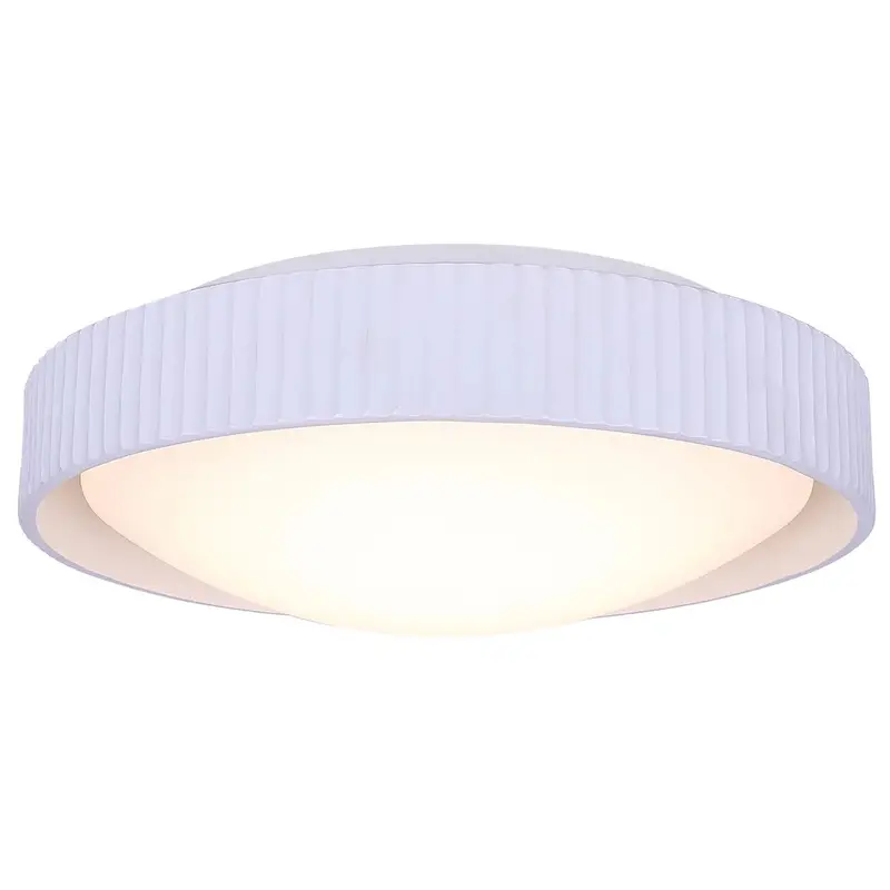 Canarm HARVEY LED Flush Mount Ceiling Light – Modern 33.7″ White Integrated Fixture (Model LFM337A17WHR)
