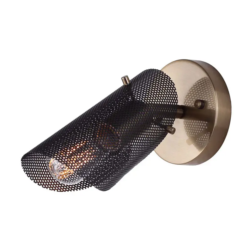 Canarm HUXLEE Convertible Ceiling or Wall Light – Black-Gold Finish (ICW1131A01BKG)