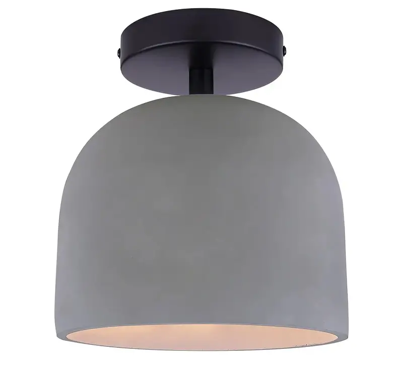 Canarm Jack Semi-Flush Mount Ceiling Light – Dual-Tone Black & Gray Fixture (ISF729B01BK-GY)