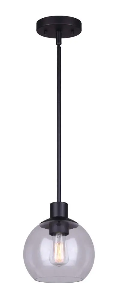 Canarm LANDRY Single-Light Matte Black Pendant