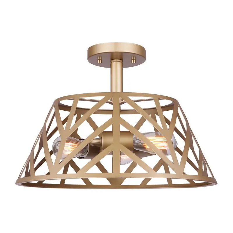 Canarm MAUD Semi-Flush Mount Light – 3-Light Industrial-Style Fixture (ISF635B03)