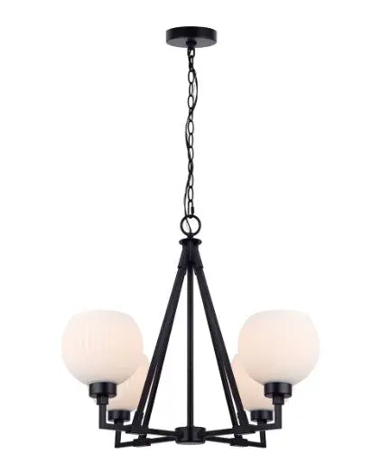 Canarm Nella 4-Light Contemporary Chandelier – ICH2257B04BK