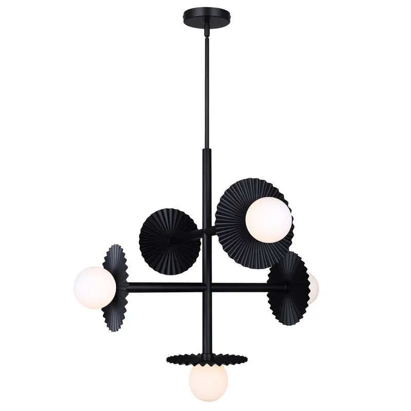 Canarm Payton 5-Light Matte Black Chandelier – ICH1210A05BK9