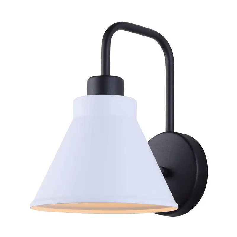 Canarm PENN Black Outdoor Light with White Opal Shade – IOL599BWH