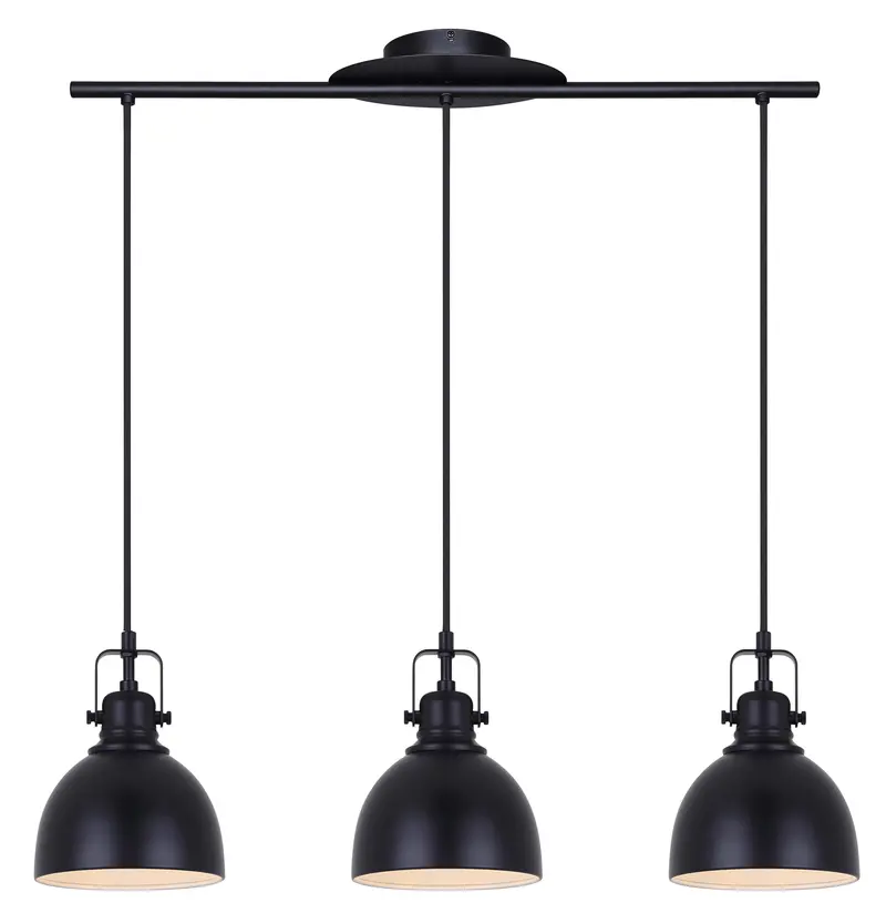 Canarm POLO Matte Black 3-Light Adjustable Pendant – IPL622A03BK