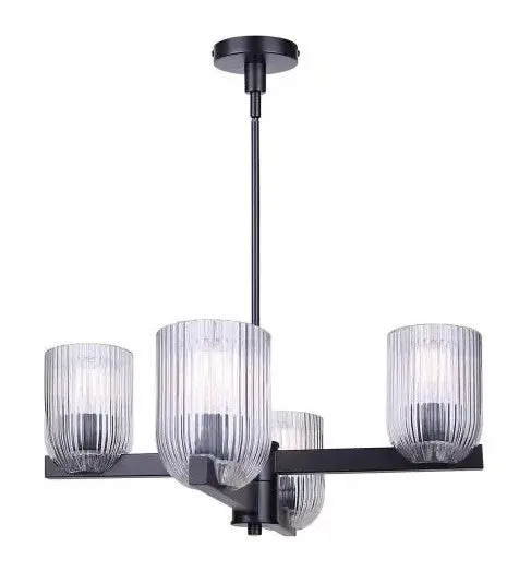 Canarm Renzo 4-Light Industrial Chandelier – ICH1243A04BK