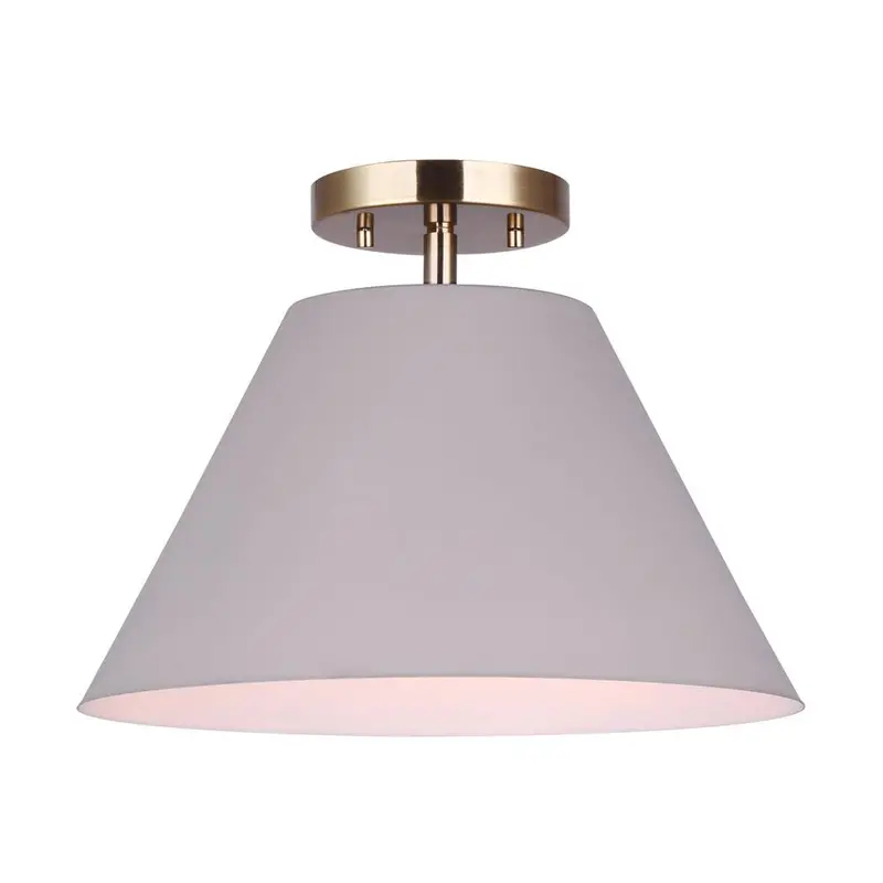 Canarm Talia Semi-Flush Mount Light – Matte Grey and Gold Finish