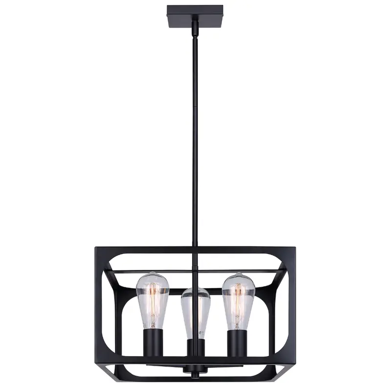 Canarm Zelie 3-Light Matte Black Chandelier – ICH2180B03BK14