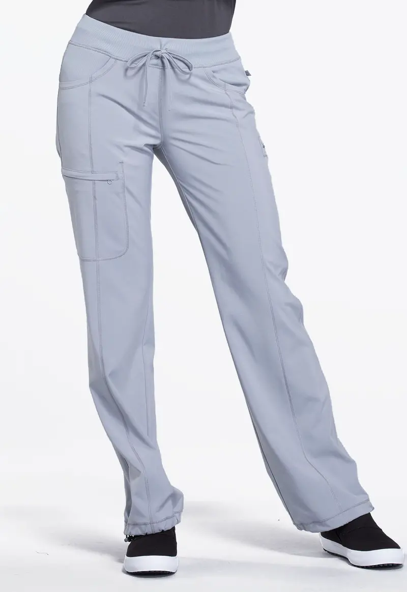 Cherokee Infinity Grey Scrub Pants – Women’s Straight Leg with Adjustable Waist, 1123A