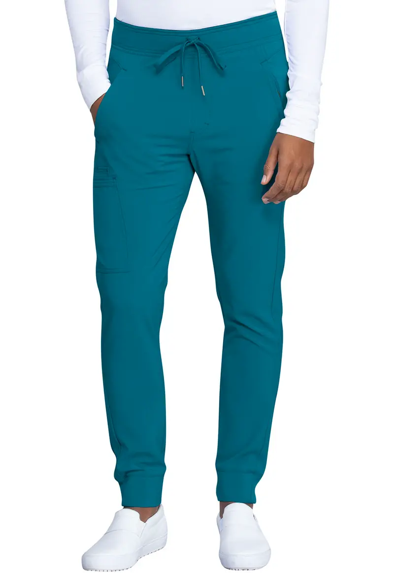 Cherokee Infinity Men’s Scrub Joggers – Mid-Rise Comfort Fit in Caribbean Blue (Style CK004A)