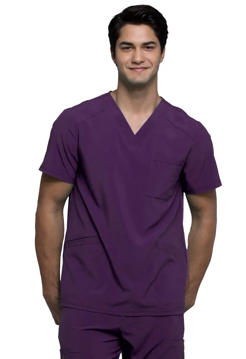 Cherokee Infinity Men’s V-Neck Scrub Top in Eggplant (CK900A)