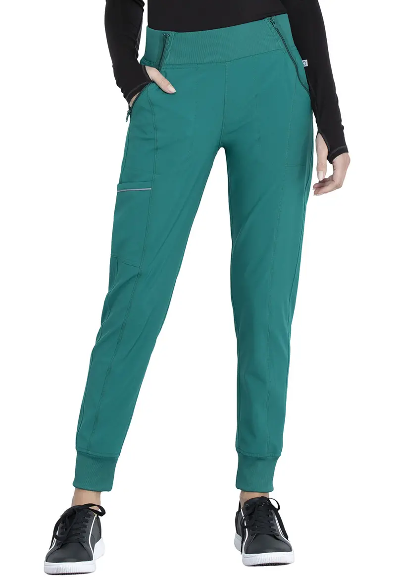 Cherokee Infinity Women’s Mid-Rise Jogger Scrub Pants – Hunter Green (CK110A)