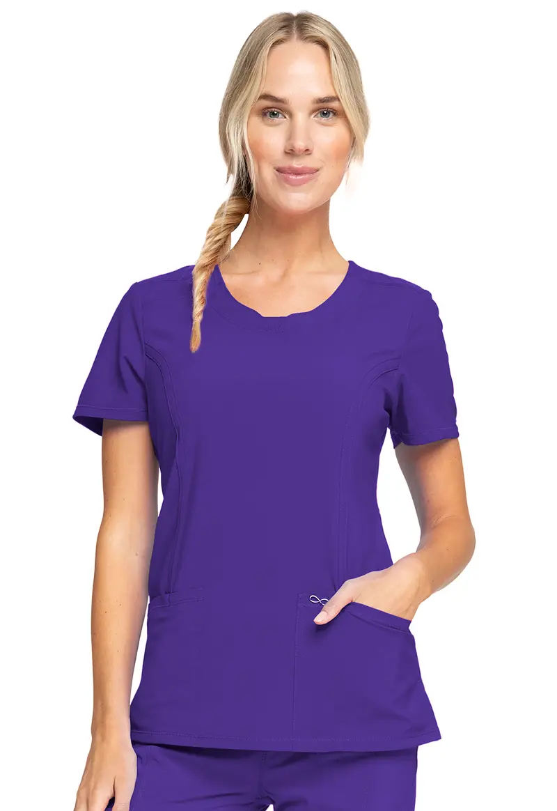 Cherokee Infinity Women’s Round-Neck Scrub Top – Grape Hue (2624A)