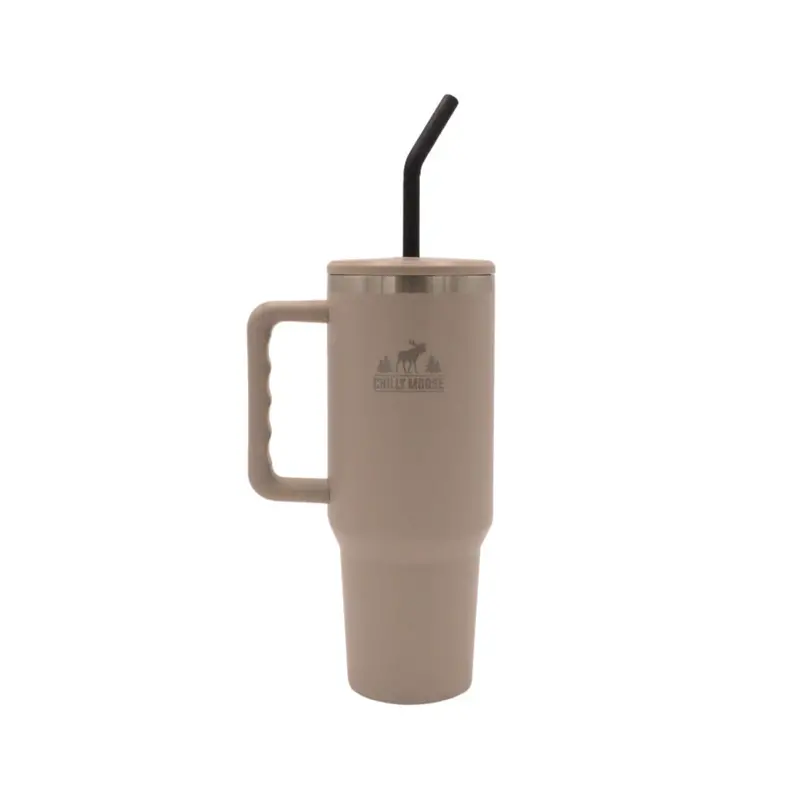 Chilly Moose Summerhill 40oz Straw-Lid Tumbler – 1.18L Leak-Resistant Tumbler, Assorted Hues