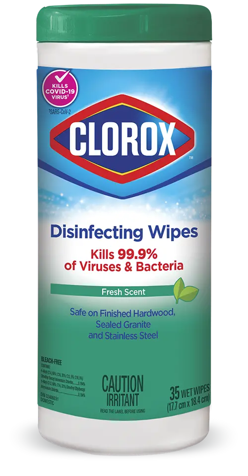 Clorox® Disinfecting Wipes – Fresh Scent, 35 Count per Canister (Case of 12, 1602)