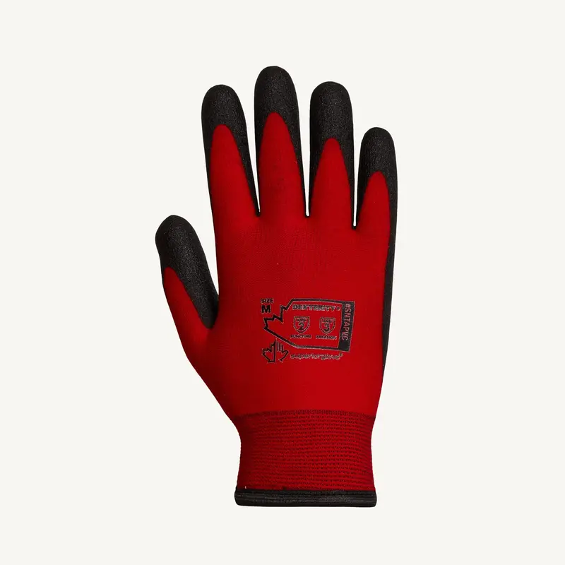 Cold-Resistant Cut-Proof Winter Gloves with Fleece Lining and PVC Palm – Rated to -5°C