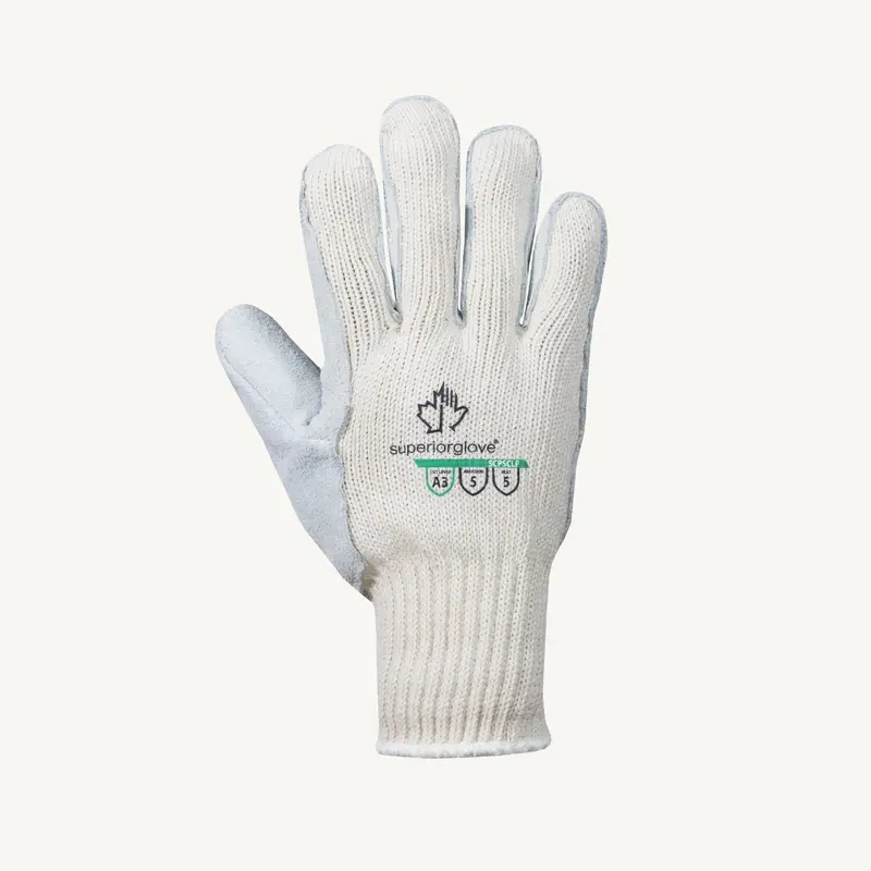 Cool Grip Heat-Resistant Gloves – Leather Palms with SilaChlor Center, A3 Fit, 500°F Max (SCPSCLP)