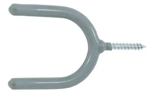 Crawford Vinyl-Coated Steel Hook – Screw-In Tool Storage Hanging Hook (13″)