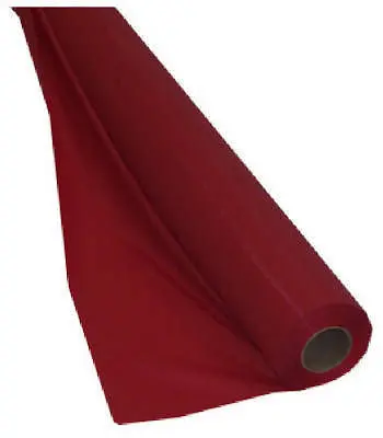 Creative Plastic Banquet Table Cover – Classic Red, 40 in x 100 ft Roll