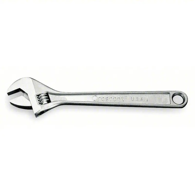 Crescent 12-Inch Adjustable Wrench – Chrome-Plated Alloy Steel, Jaw Capacity 1.5″, AC112V