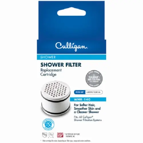 Culligan WHR-140 Shower Filter Cartridge – High-Capacity Replacement for Water Softening & Chlorine Reduction (Pack of 4)
