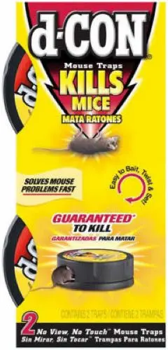 d-CON No View No Touch Mouse Trap (2-Pack) – Pack of 12 Traps