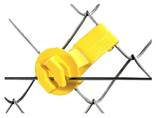 Dare SNUG-SU-25 Yellow Electric Fence Insulators – 25-Pack for Chain Link or U-Posts