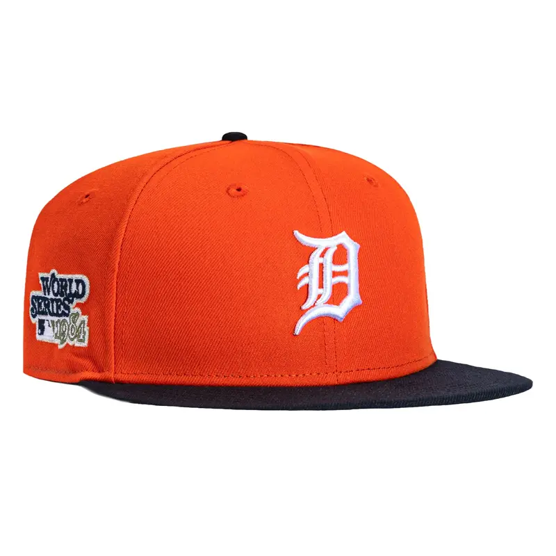Detroit Tigers 1984 World Series Throwback Hat – New Era 59Fifty in Orange & Navy