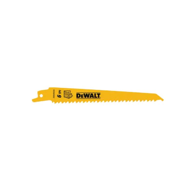 DEWALT DW4804 Reciprocating Saw Blades – 12-Inch, 6 TPI Bi-Metal Taper-Back (5-Pack)