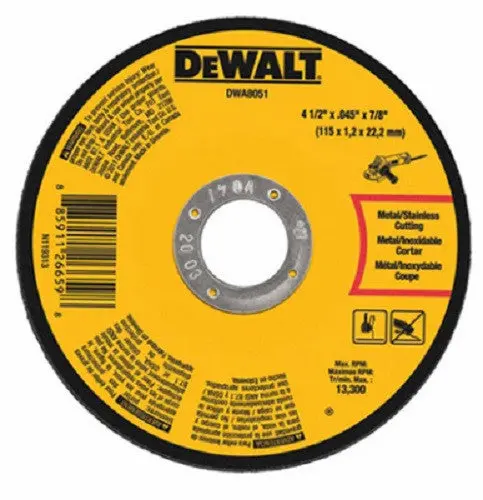 DEWALT DWA8051 Metal Thin Cut-Off Wheels (4-1/2″ x 7/8″ x 0.045″) – Pack of 30