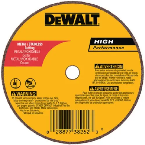 DEWALT Heavy-Duty Cut-Off Wheels – 3″ x 0.035″ x 3/8″ Stainless Steel (90-Pack)