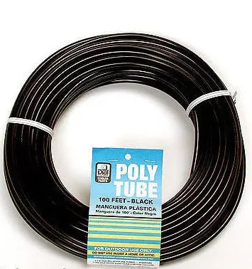 Dial 4321 100′ × 1/4″ OD Black Poly Water Supply Tubing – 5-Roll Bundle